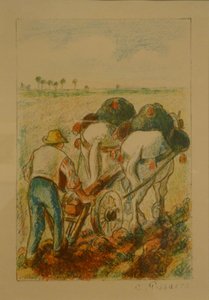 La Charrue tekijältä Camille Jacob Pissarro